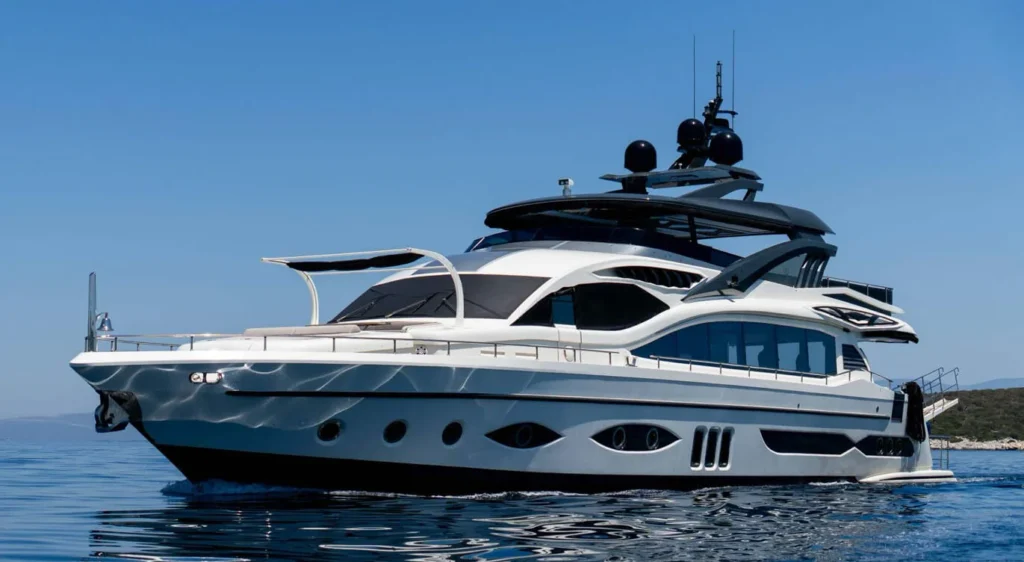 Exclusive luxury yacht ready for private party event