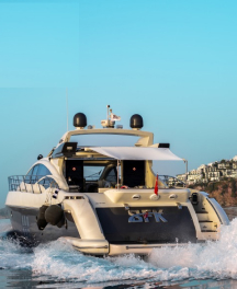 Exclusive luxury yacht rental in Turkey with a modern motor yacht cruising the Turkish Riviera
